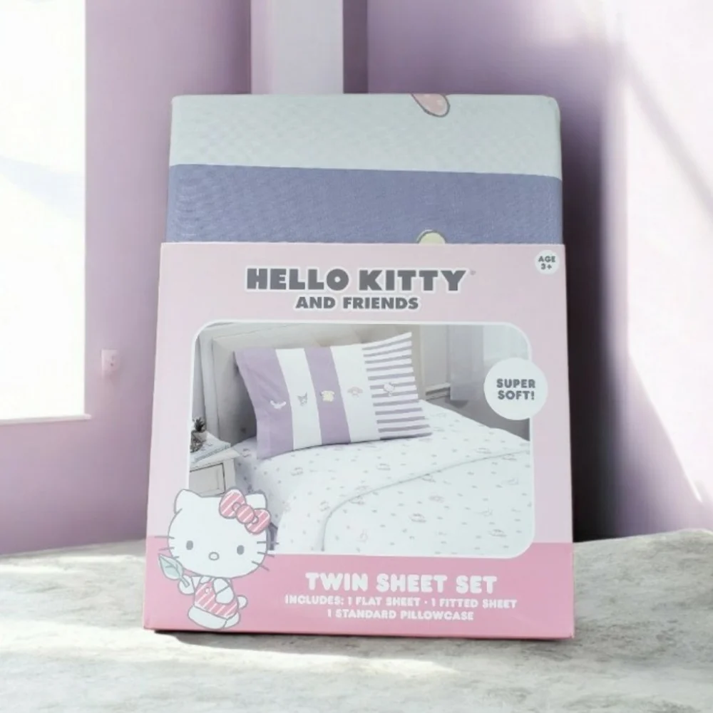 Hello Kitty & Friends Twin Sheet Set - 3Pc
